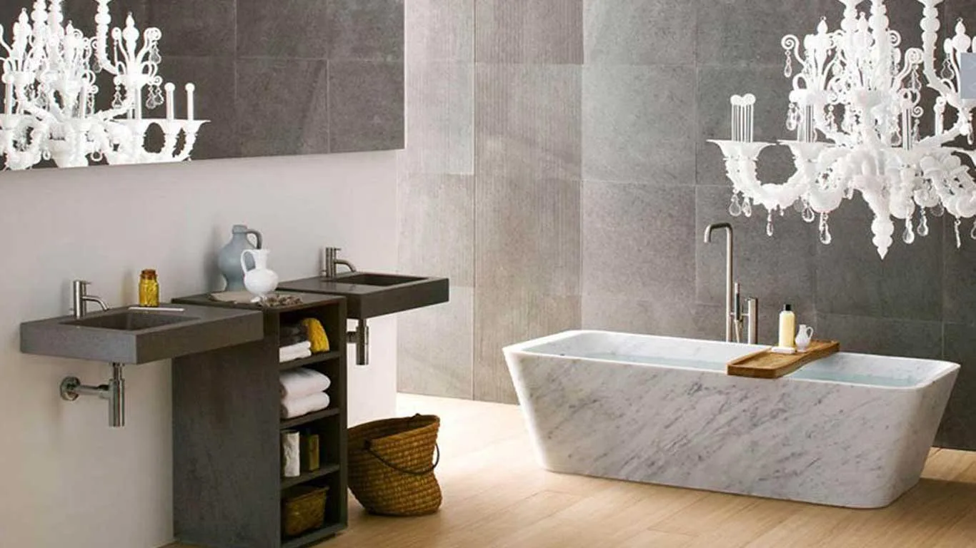 Bagno in marmo e pietra naturale · Marmi di Carrara · lavoro 11