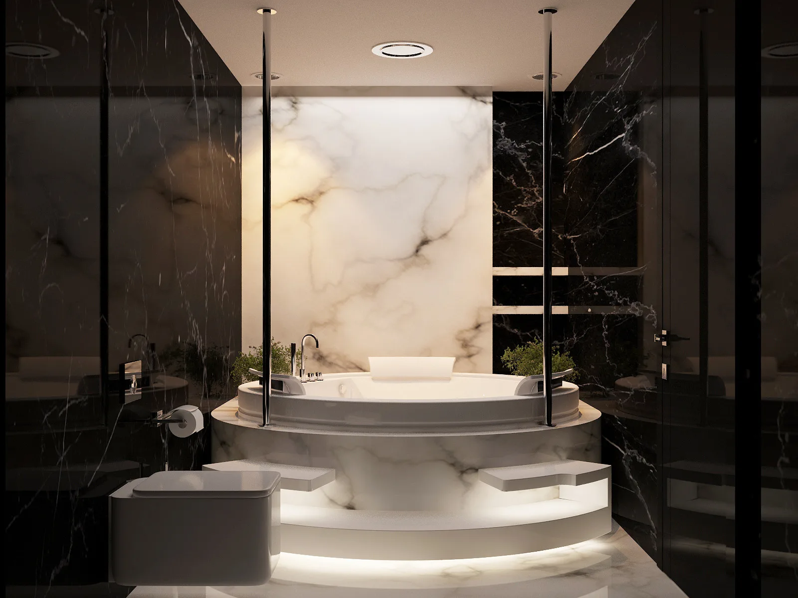 Bagno in marmo e pietra naturale · Marmi di Carrara · lavoro 12