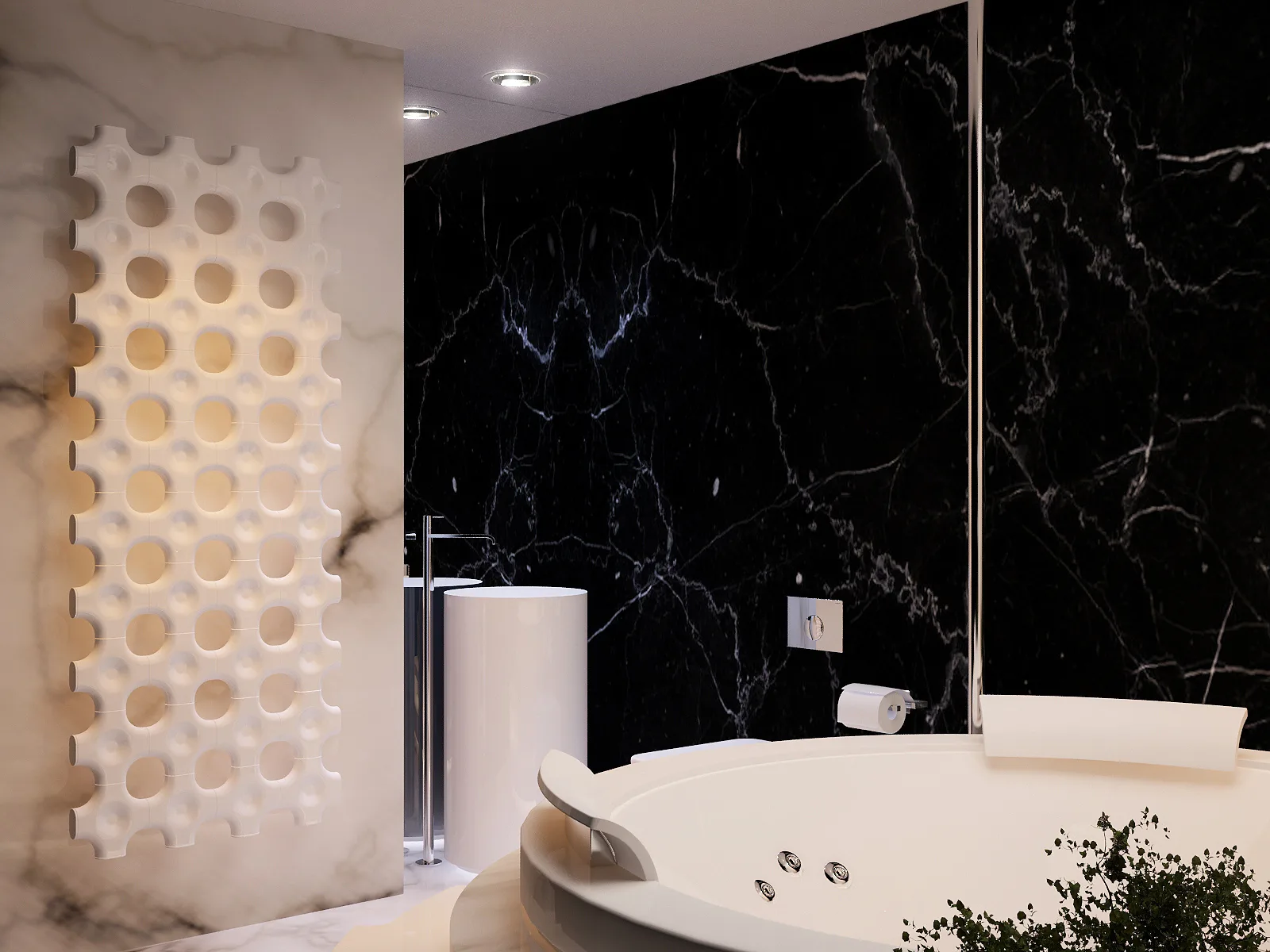 Bagno in marmo e pietra naturale · Marmi di Carrara · lavoro 14