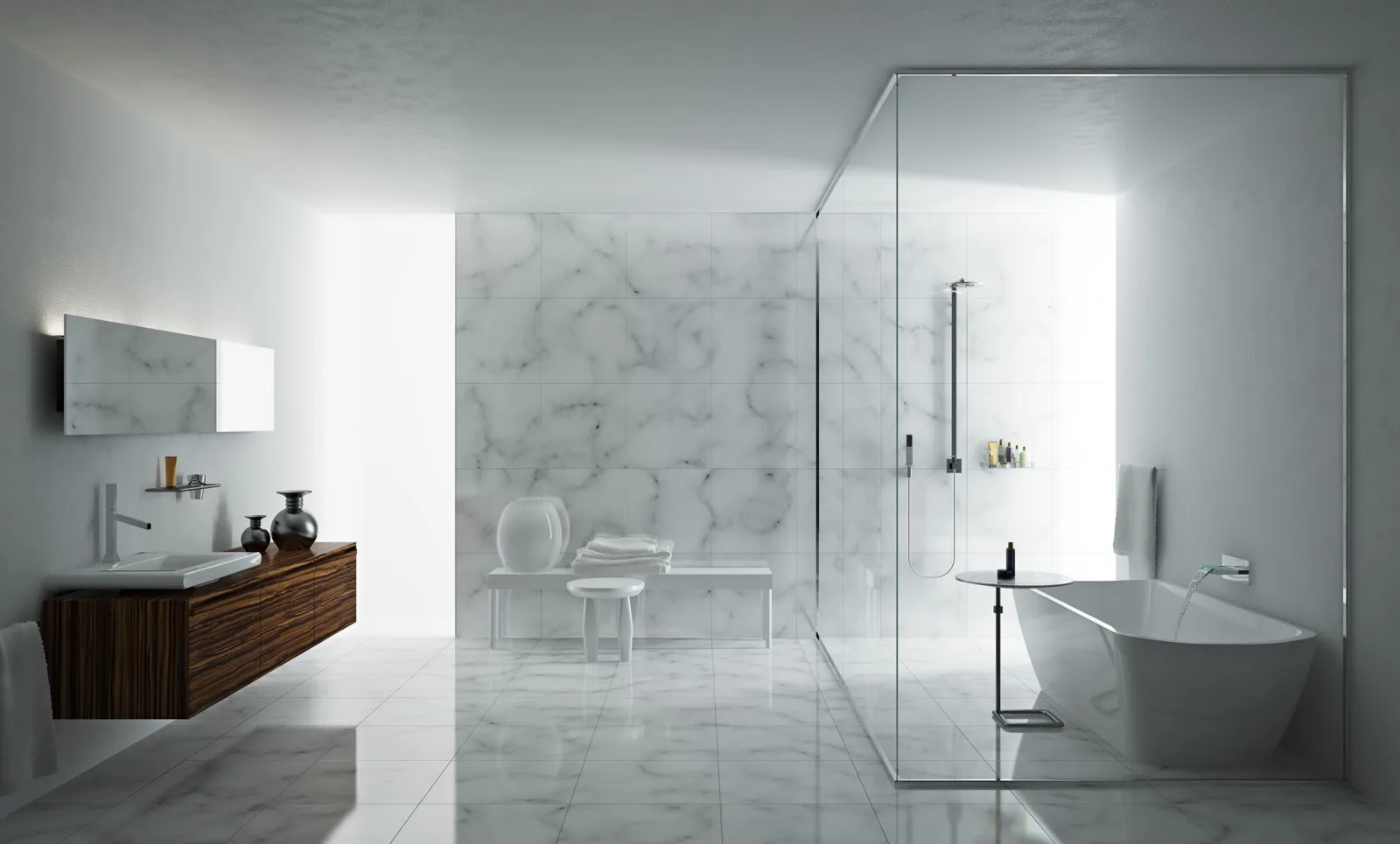 Bagno in marmo e pietra naturale · Marmi di Carrara · lavoro 17