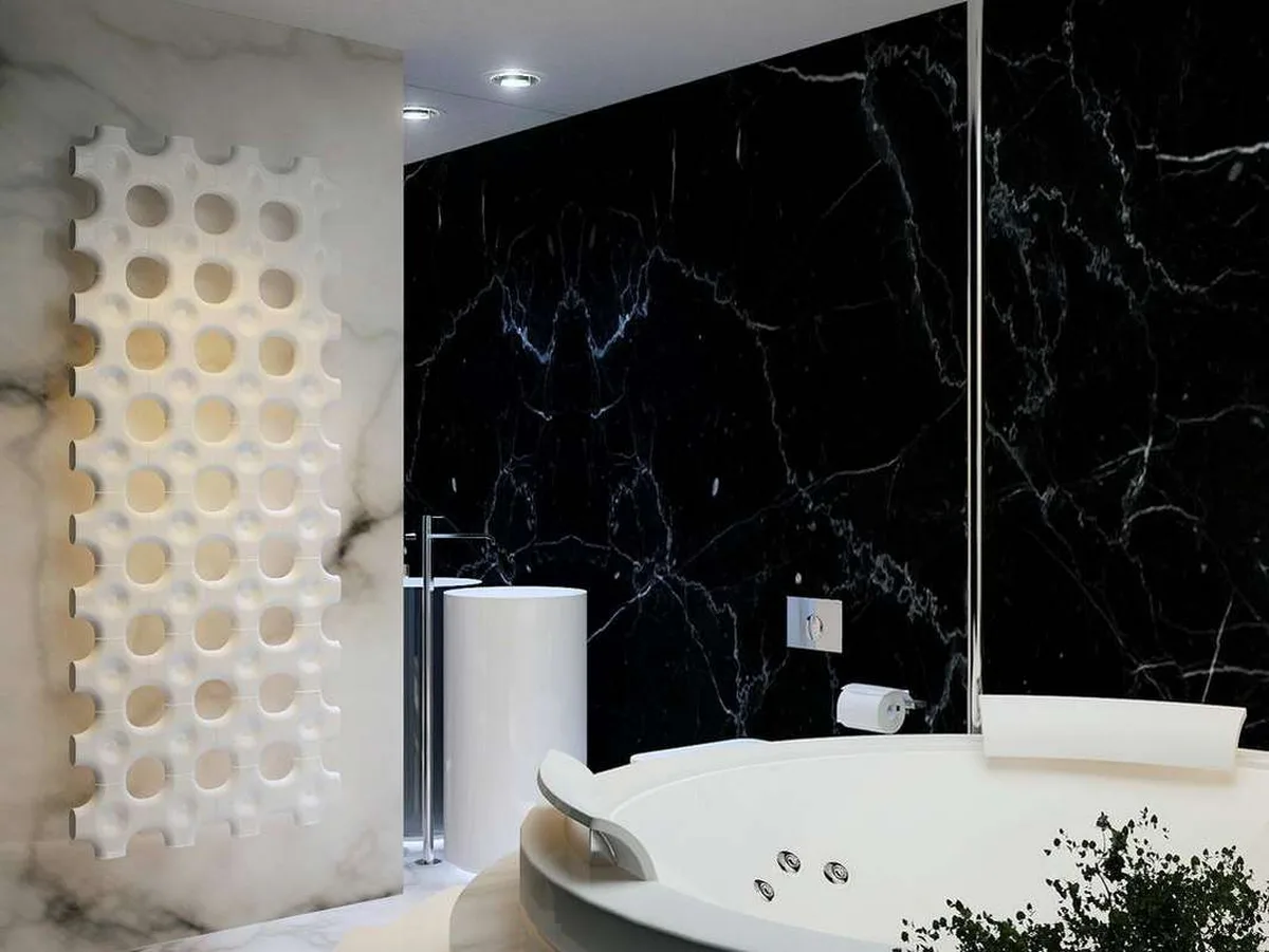 Bagno in marmo e pietra naturale · Marmi di Carrara · lavoro 29