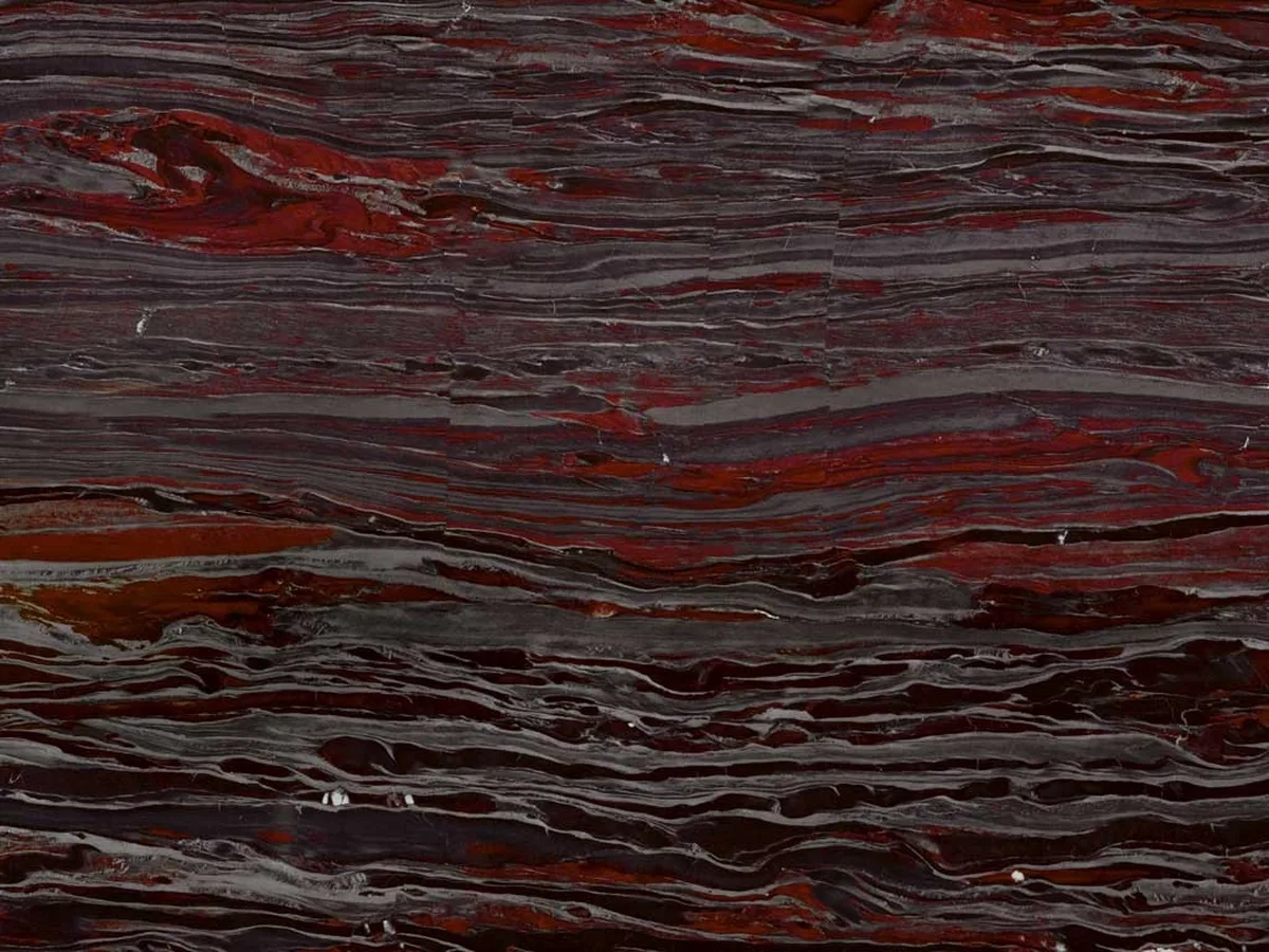 Iron Red Vein Cut · quarzite rosso · campione